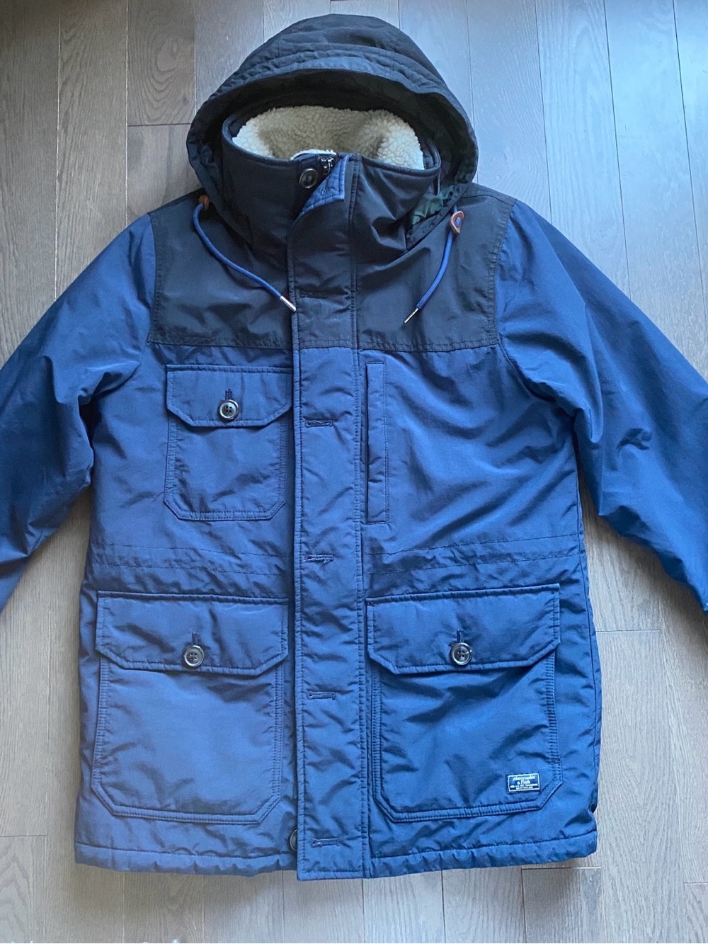 Abercrombie & Fitch Two-Tone Navy Hooded Jacket